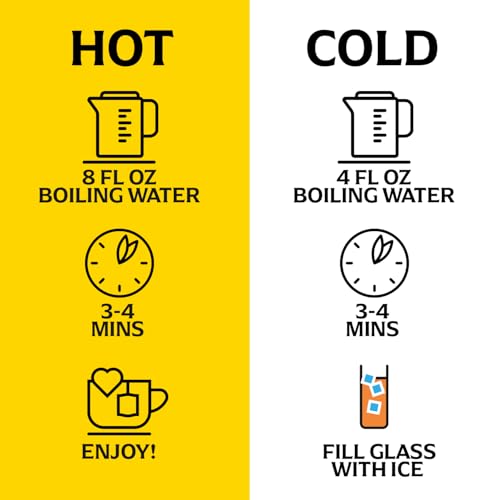 Lipton Black Tea Bags, Hot or Iced High Caffeine Tea