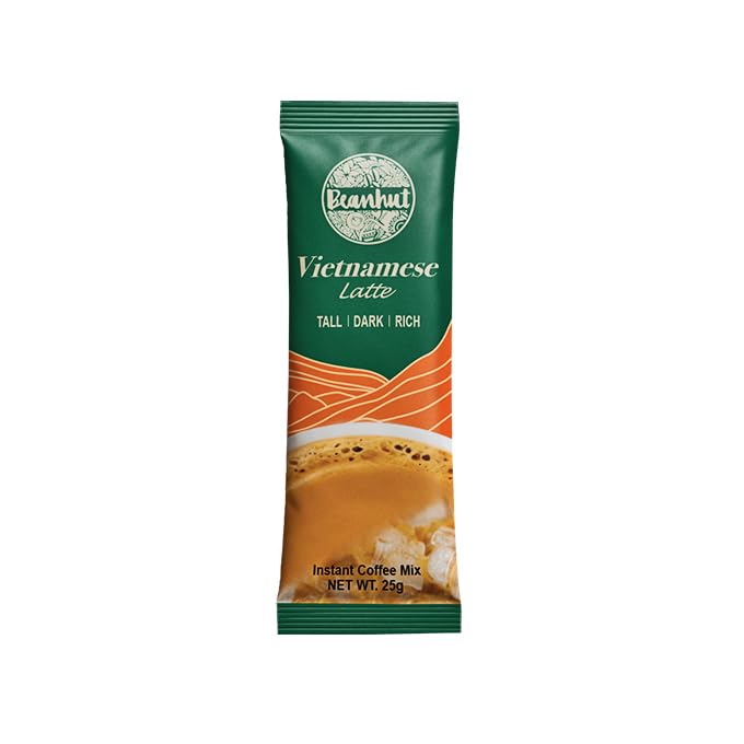 Beanhut's Vietnamese Latte, Instant Coffee Mix, 3 in 1 Coffee Mix, 25g x 50 sticks(2.75 lb)