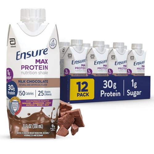 Ensure Max Protein Milk Chocolate Shake 30g Protein, 12 Pack