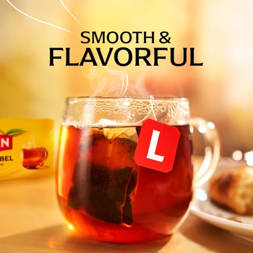 Lipton Black Tea Bags, Hot or Iced High Caffeine Tea