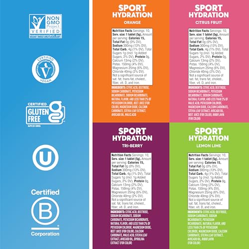Nuun Sport Electrolyte Tablets with Magnesium, Calcium, Potassium, Chloride & Sodium, Gluten Free & Vegan