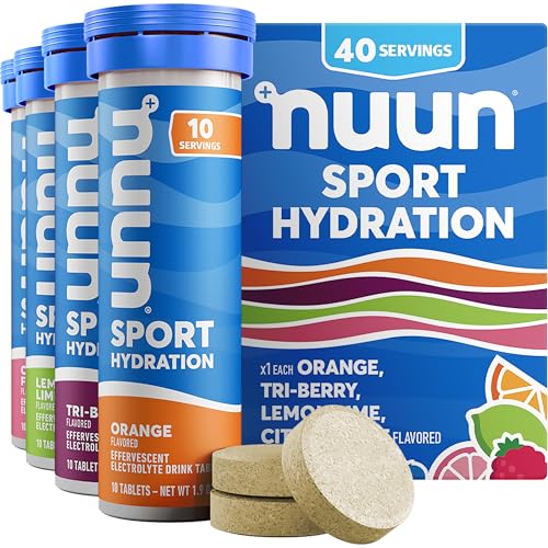 Nuun Sport Electrolyte Tablets with Magnesium, Calcium, Potassium, Chloride & Sodium, Gluten Free & Vegan