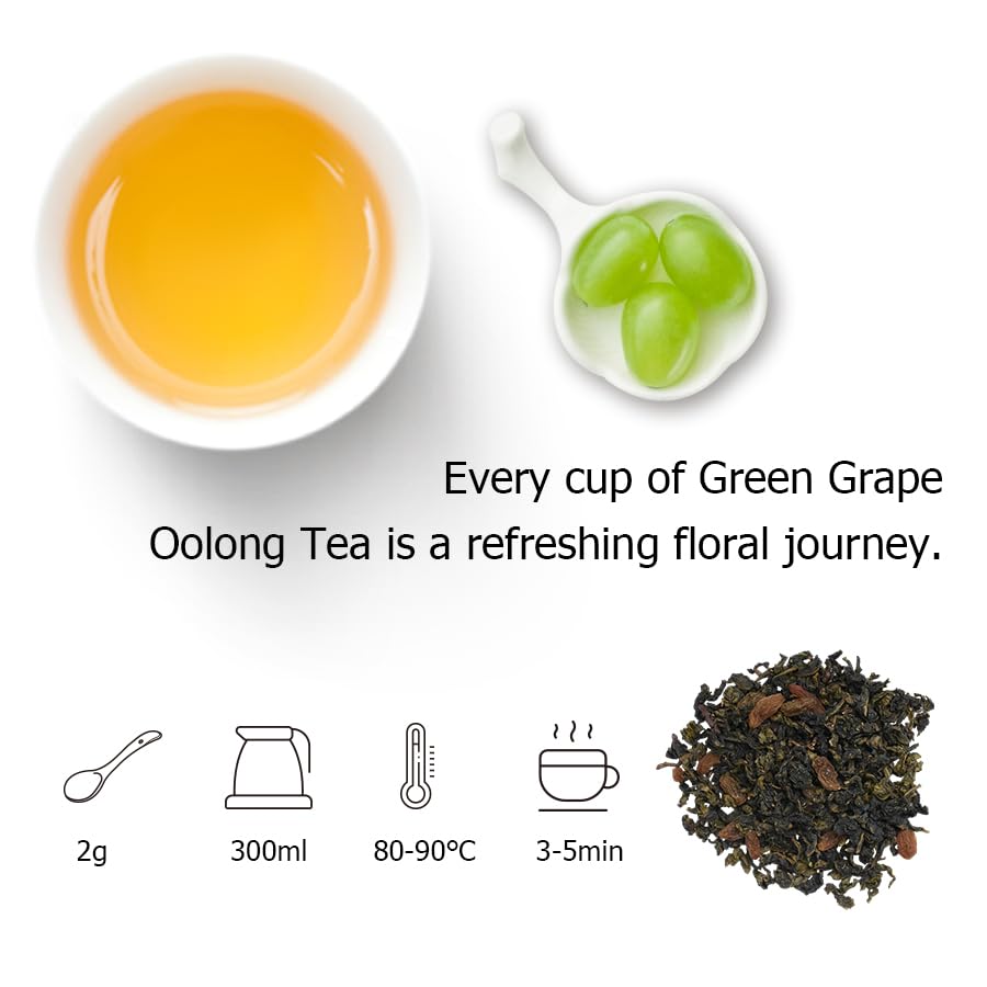 HANFANGLING Oolong Tea 100% Natural Loose Leaf Total 1.76oz