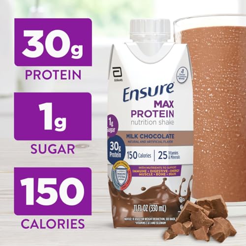 Ensure Max Protein Milk Chocolate Shake 30g Protein, 12 Pack
