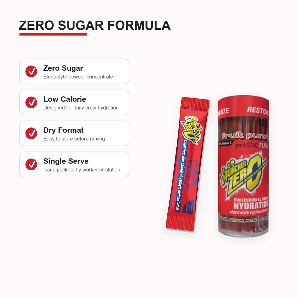 Qwik Stik ZERO Sugar Electrolyte Powder Packets, 44 Cases