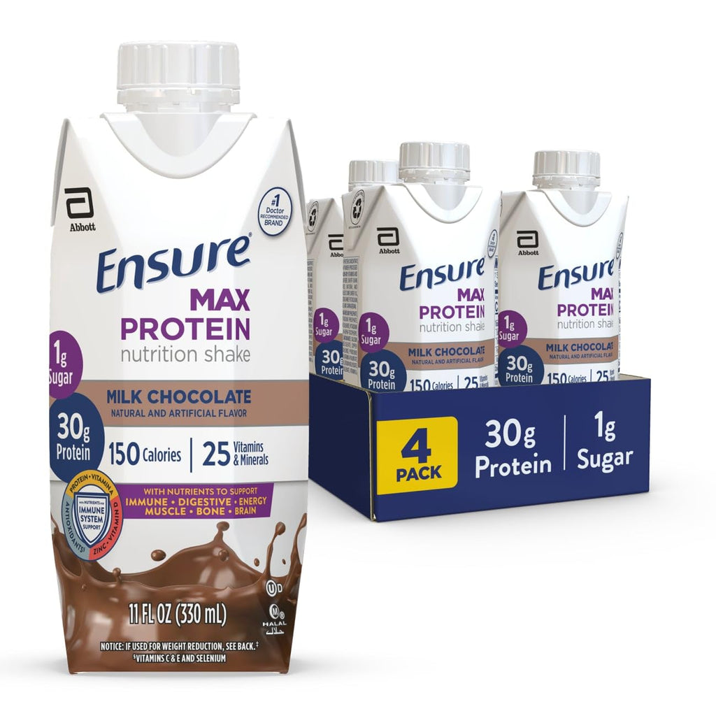 Ensure Max Protein Milk Chocolate Shake 30g Protein, 12 Pack