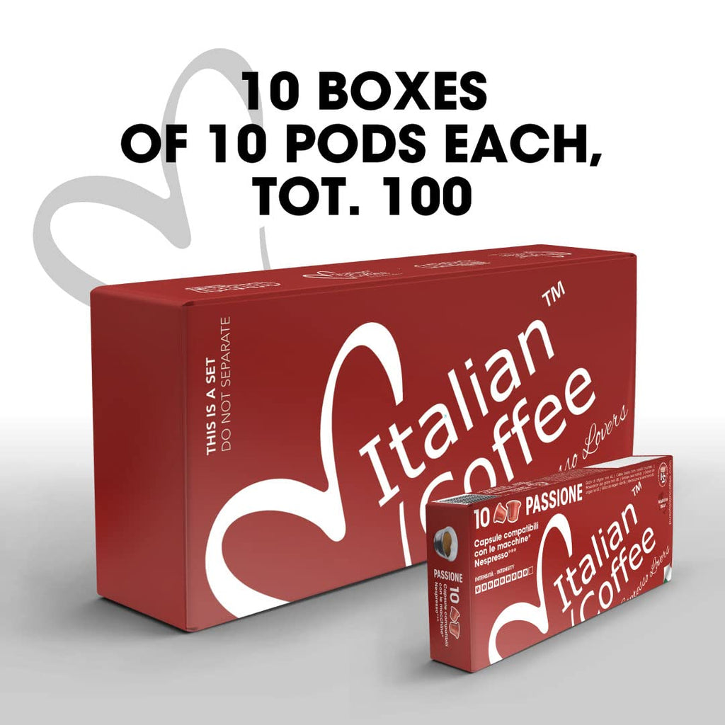 Italian Coffee for Espresso Lovers capsules compatible with Nespresso Original Line machines