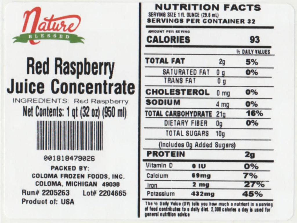Nature Blessed 100% Red Raspberry Juice Concentrate 4-Pack
