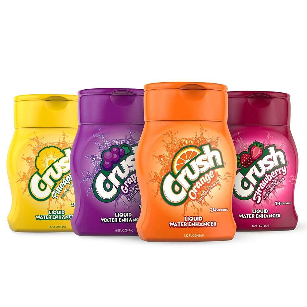 Crush Variety Pack Liquid Water Enhancer 4 Bottles, 96 Drinks