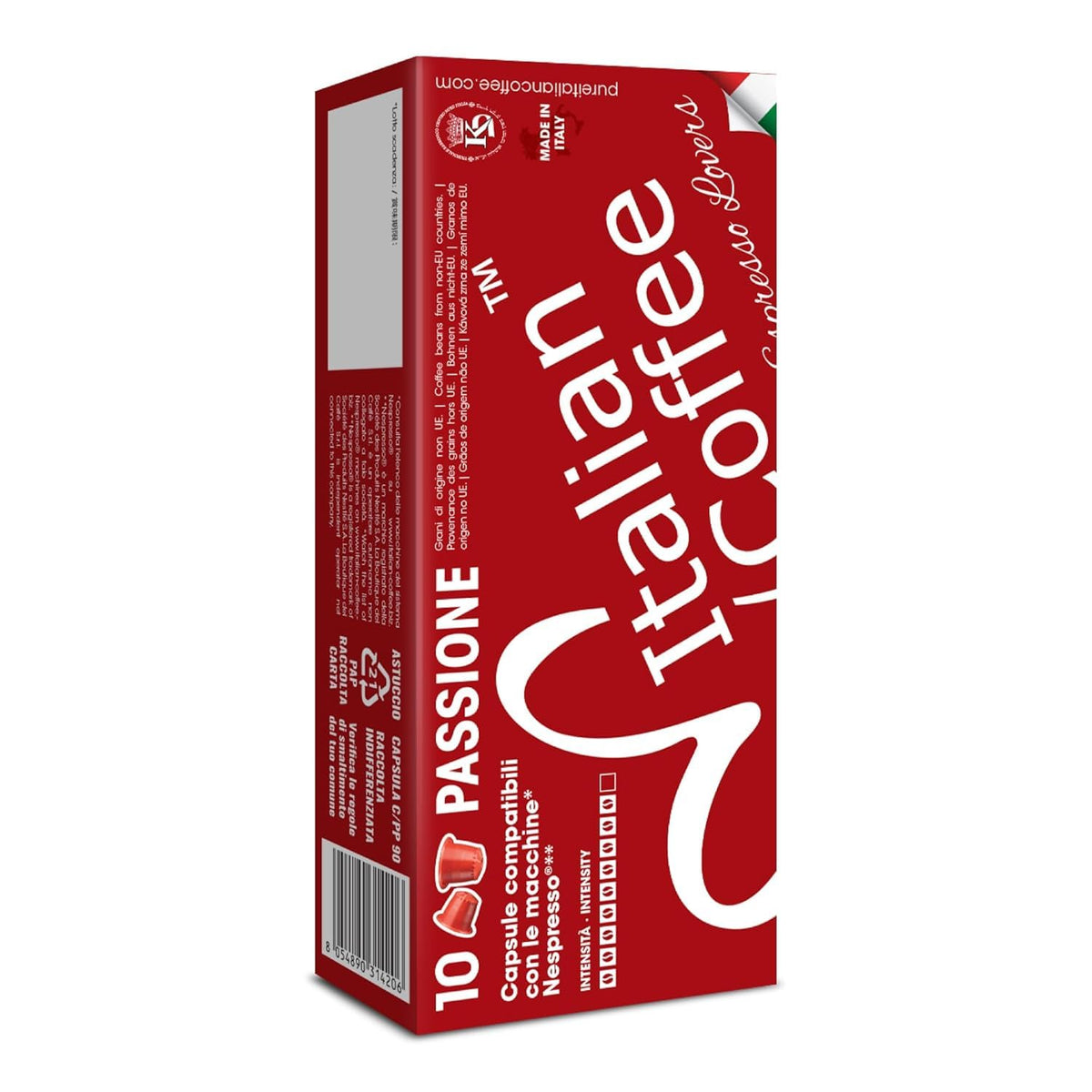 Italian Coffee for Espresso Lovers capsules compatible with Nespresso Original Line machines