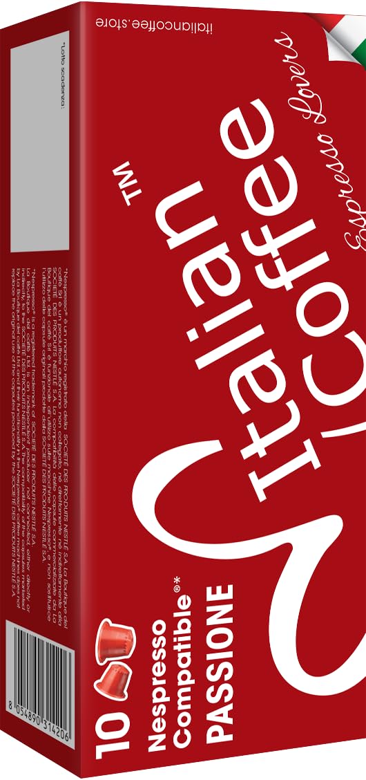 Italian Coffee for Espresso Lovers capsules compatible with Nespresso Original Line machines