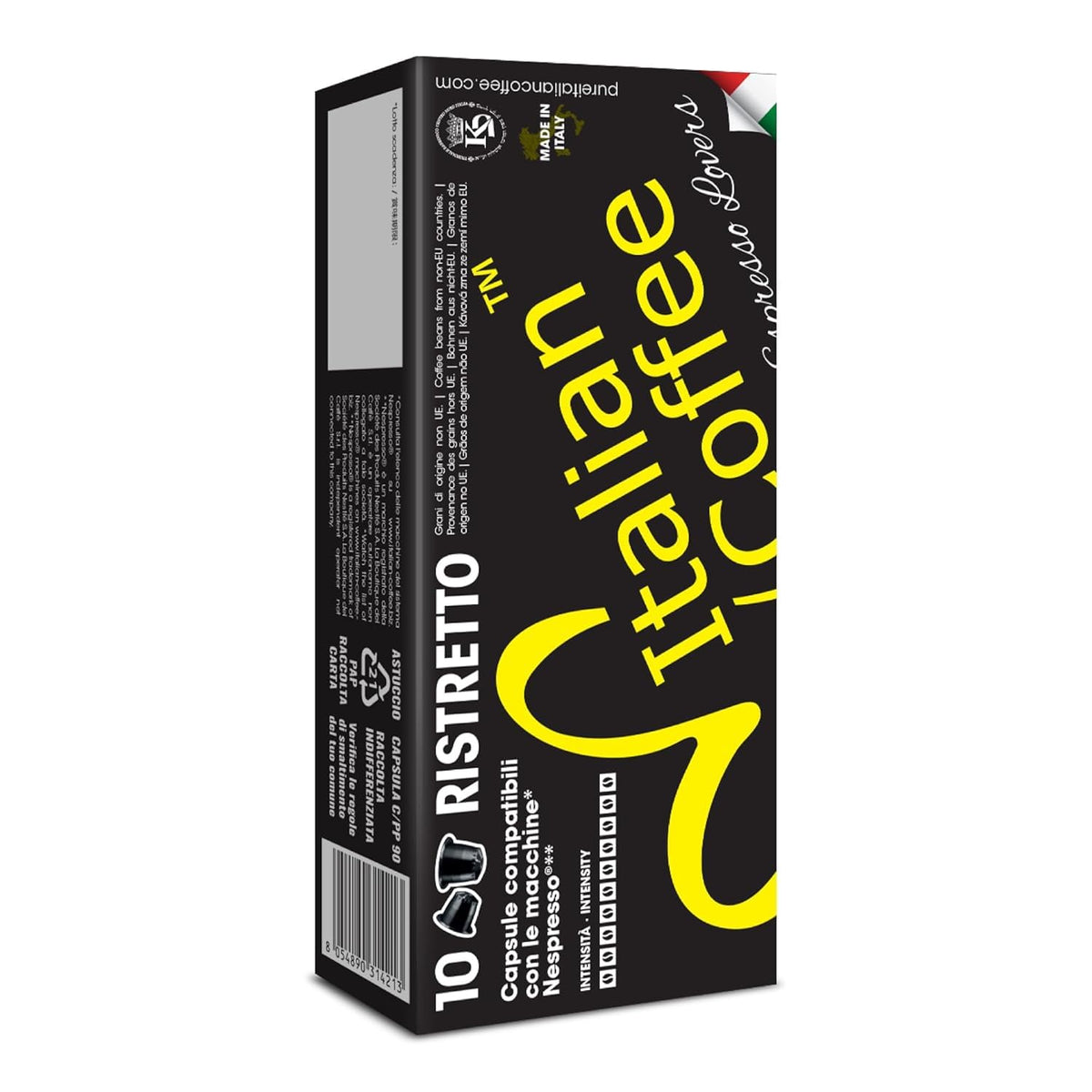 Italian Coffee for Espresso Lovers capsules compatible with Nespresso Original Line machines