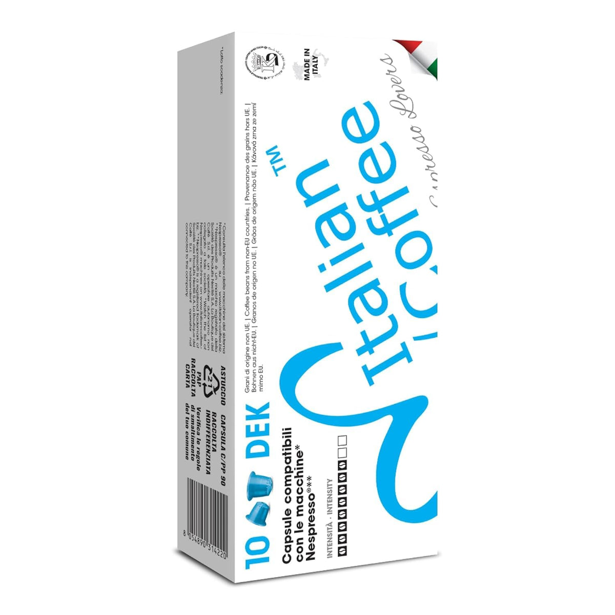 Italian Coffee for Espresso Lovers capsules compatible with Nespresso Original Line machines