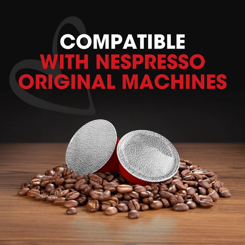 Italian Coffee for Espresso Lovers capsules compatible with Nespresso Original Line machines