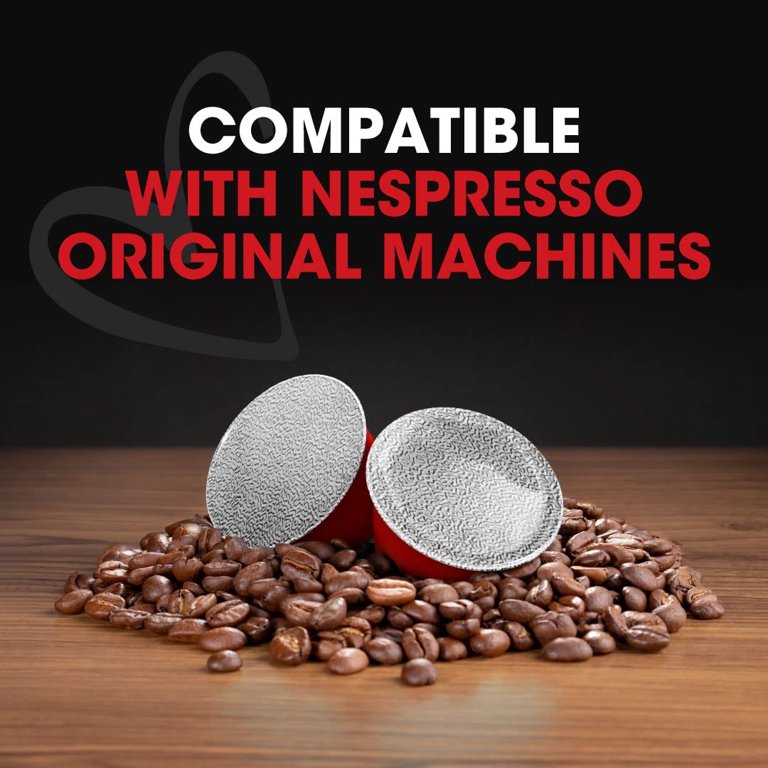 Italian Coffee for Espresso Lovers capsules compatible with Nespresso Original Line machines