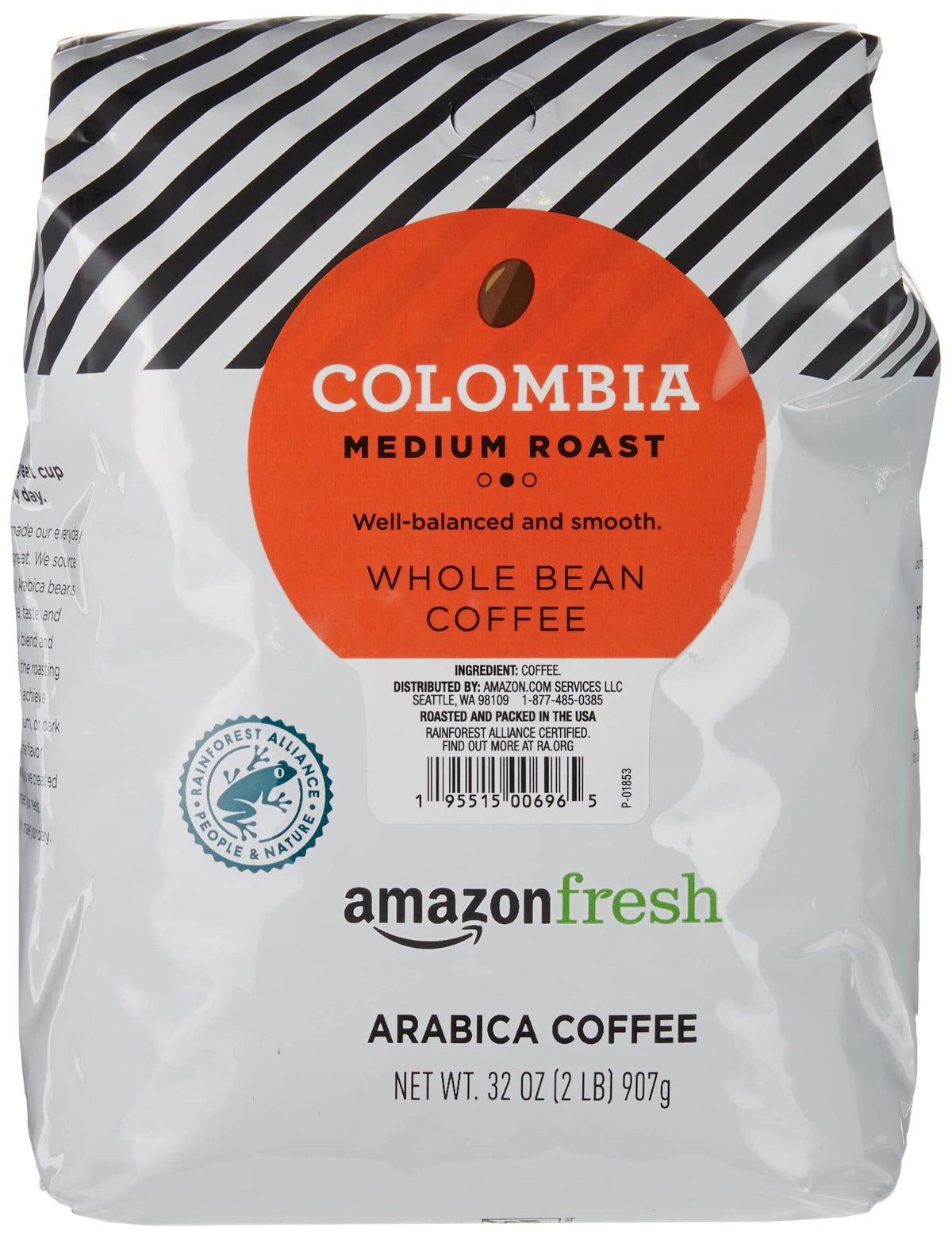 Amazon Fresh Whole Bean Coffee, Medium Roast Blend