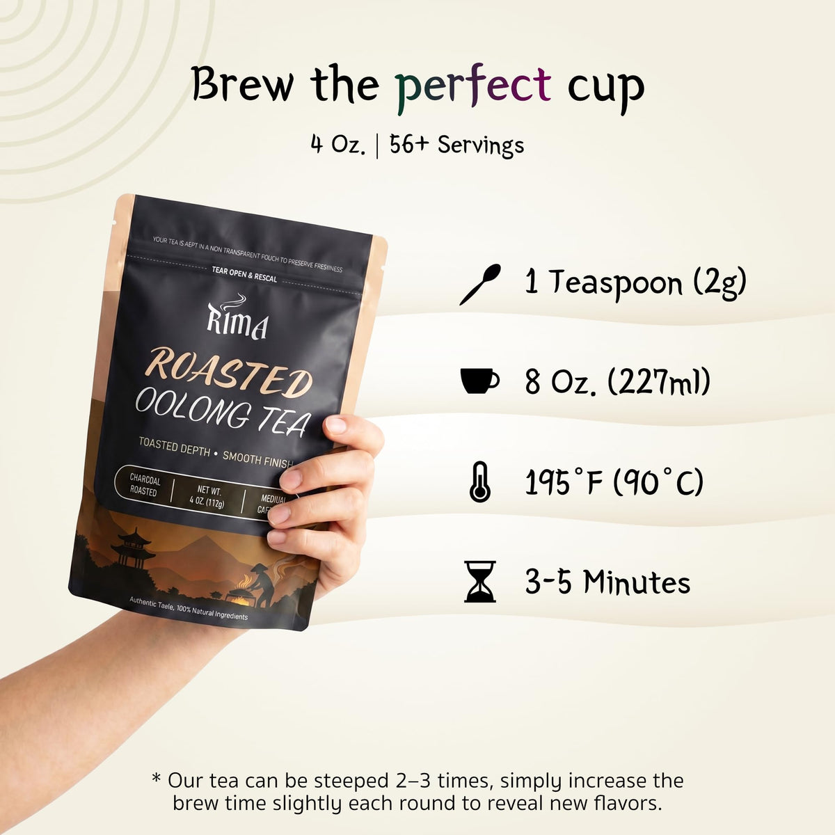 RIMA Organic Loose Leaf Tea, 100% Premium Natural Unsweetened Whole Leaves Tea for Weight Loss, Authentic & Smooth Flavor Aromatic Blend for Hot or Iced Brew