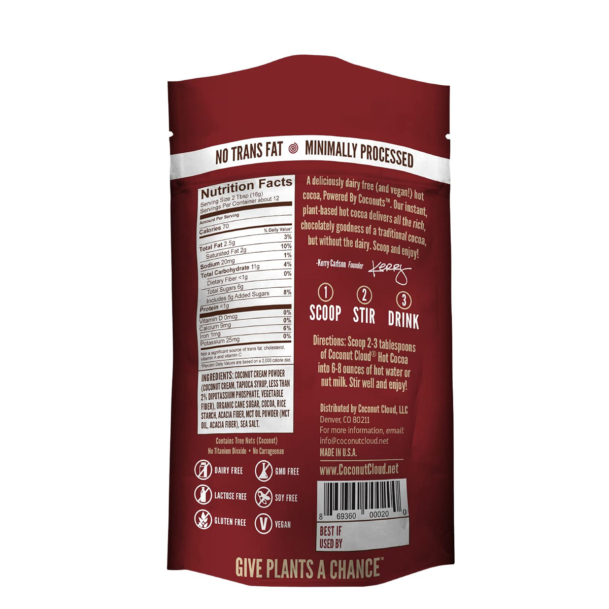 Coconut Cloud: Dairy-Free Coffee Creamer | Minimally Processed, Shelf Stable. Made from Coconut Powdered Milk. | Vegan, Gluten Free, Non-GMO. (Home, Office, Travel), Bulk
