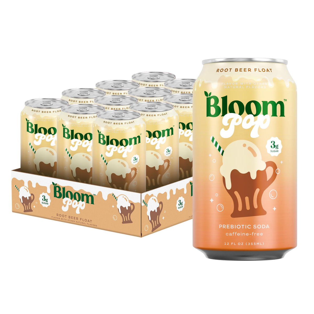 Bloom Pop Sparkling Prebiotic Soda Variety Pack