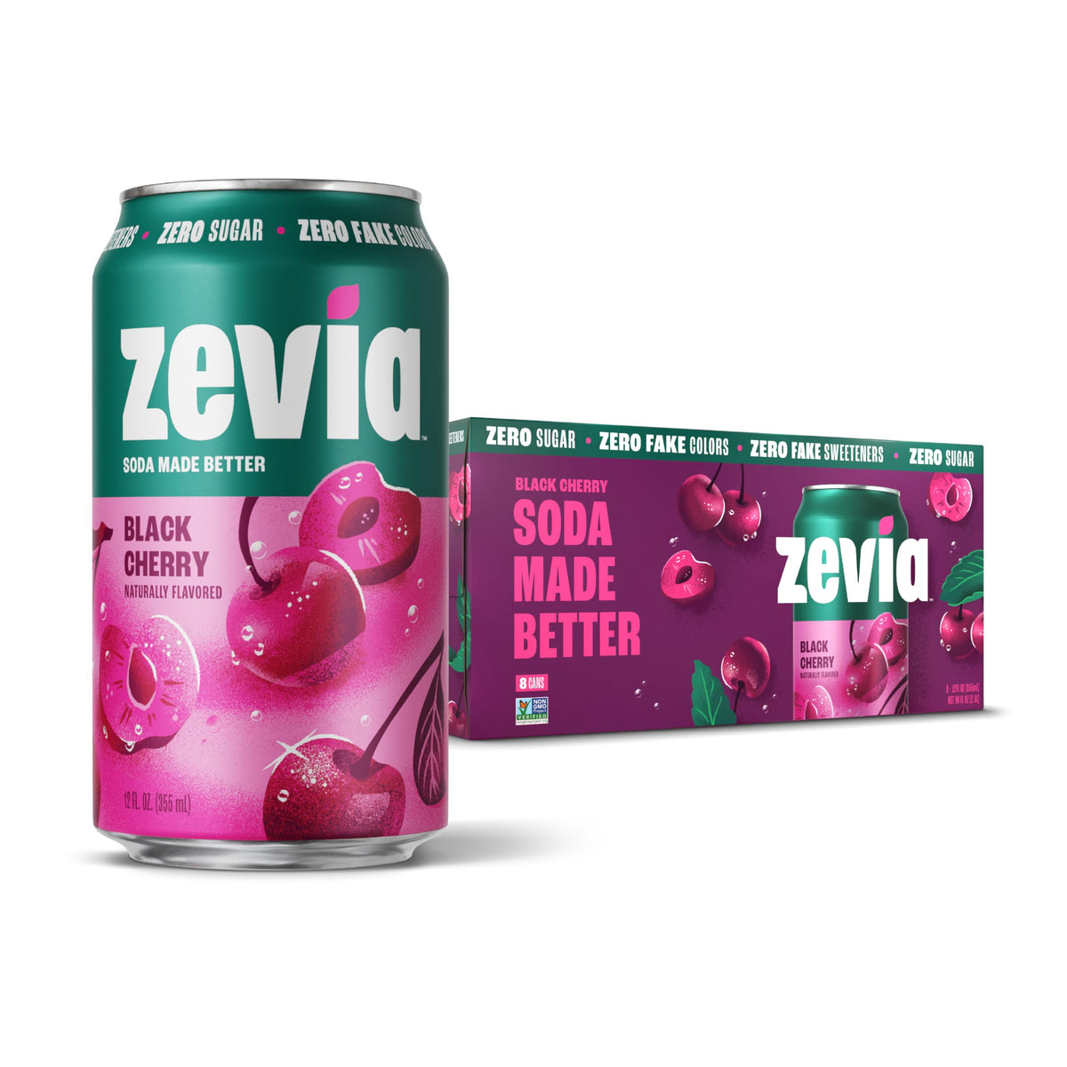 Zevia Zero Calorie Cola Soda with Natural Flavors