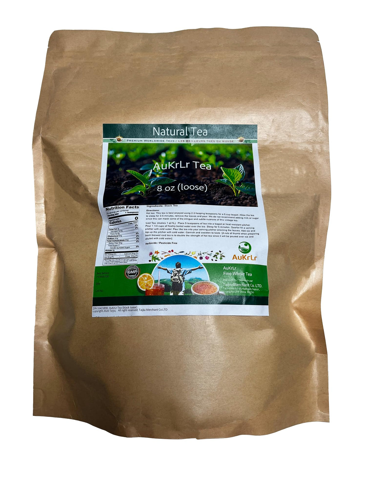 AuKrLr Black Loose Leaf Tea, 8 oz