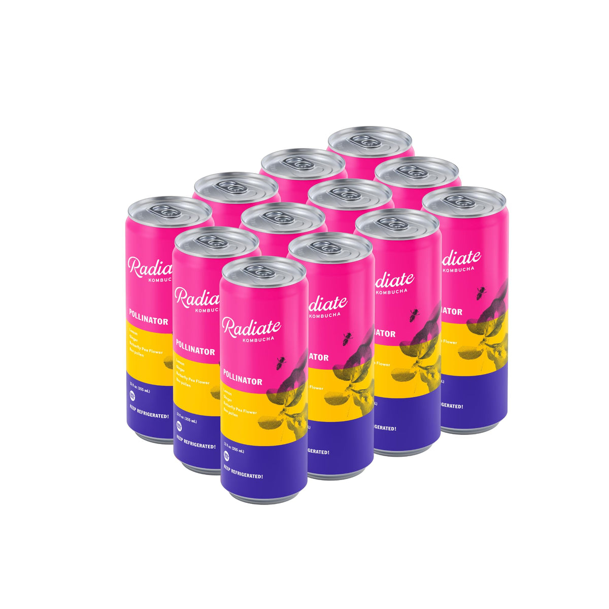 Radiate Organic Raw Kombucha Probiotic Tea Drink