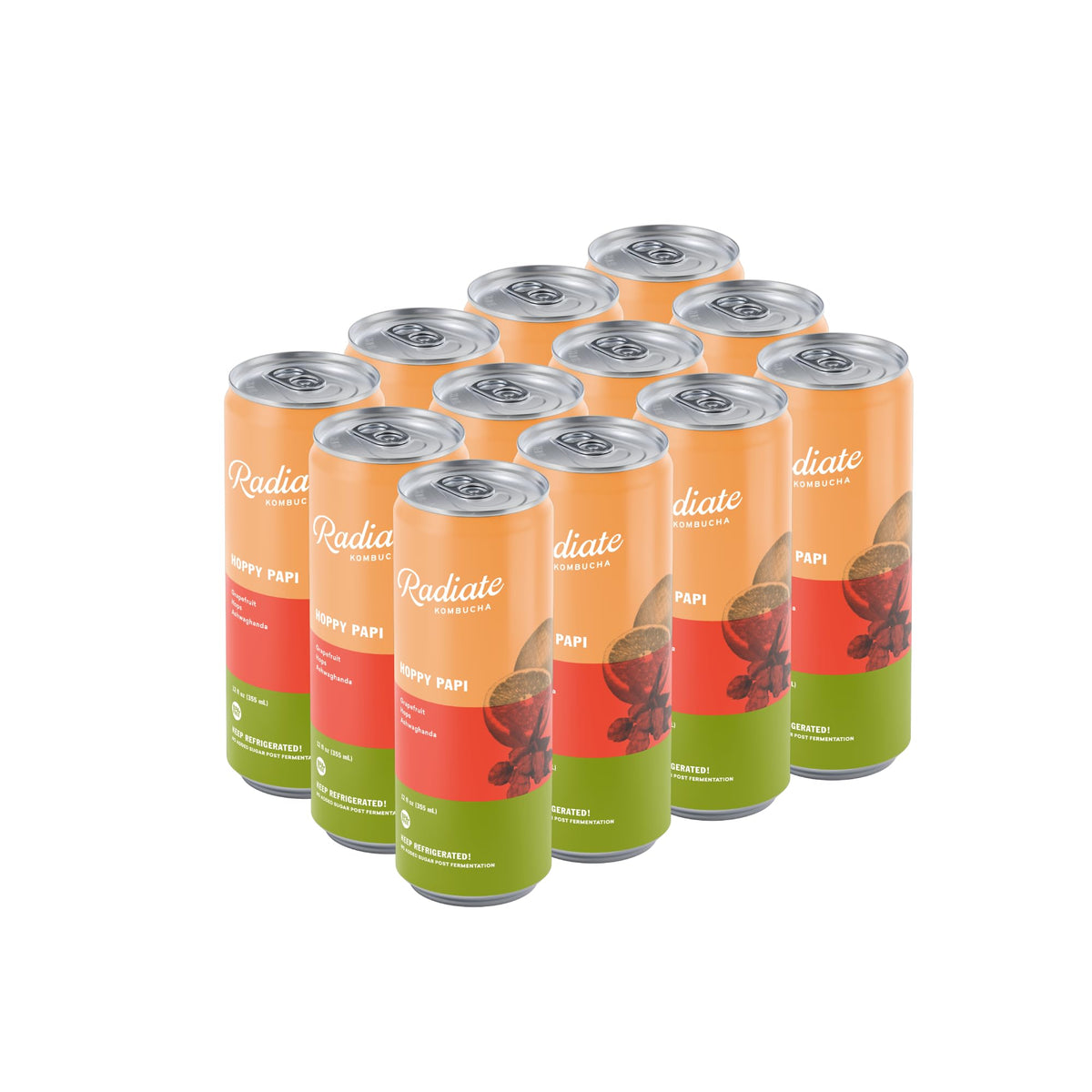 Radiate Organic Raw Kombucha Probiotic Tea Drink