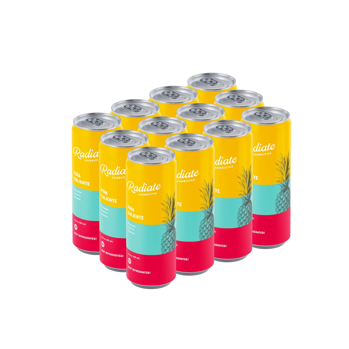 Radiate Organic Raw Kombucha Probiotic Tea Drink