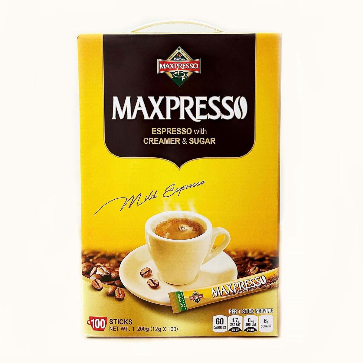 Maxpresso 3-in-1 Korean Instant Coffee Mix with Creamer & Sugar