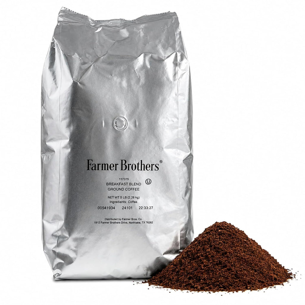 Farmer Brothers Coffee Ground Breakfast Blend 117375, 5 Pound Bag
