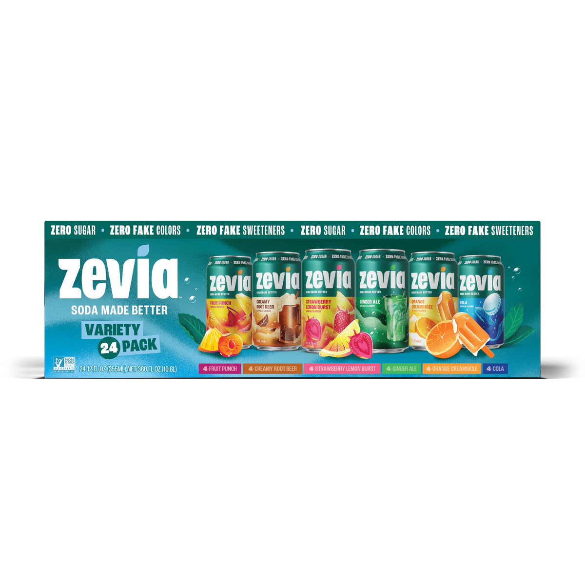 Zevia Zero Calorie Vanilla Cola Soda with Natural Flavors