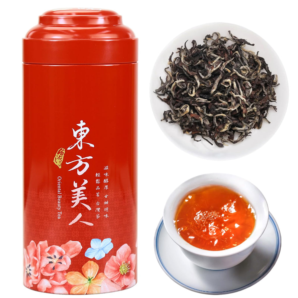 Yuexi Taiwan Oriental Beauty Oolong Tea 100g/3.5oz, White Oolong Loose Leaf with Natural Honey Floral Taste, 125 Cups Hand Harvested & Slow Charcoal Roasted High Mountain Tea, 东方美人 台湾高山茶 顺滑蜜香