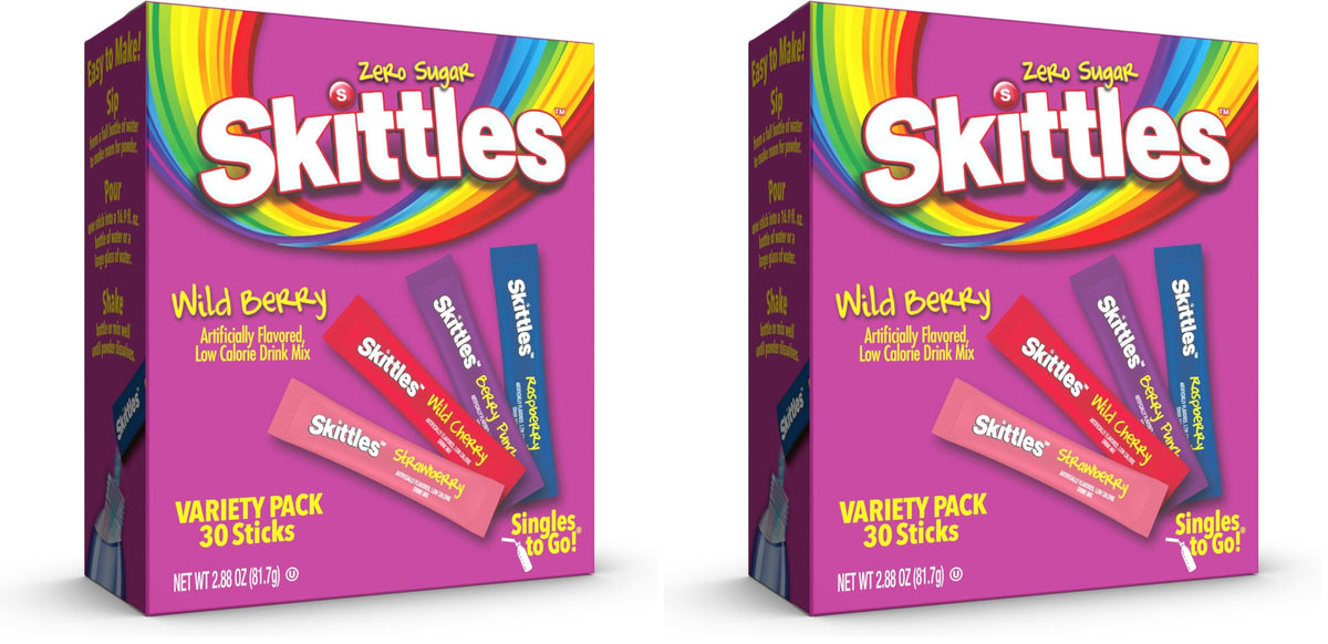 Skittles Singles To Go Powdered Drink Mix Packets
