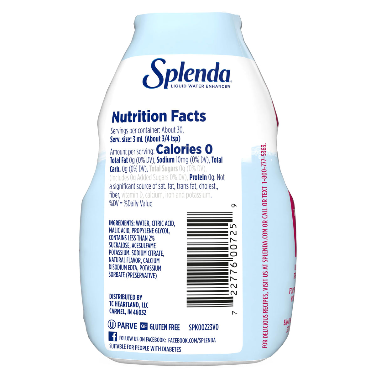 SPLENDA Strawberry Watermelon Liquid Water Enhancer 3.11 oz