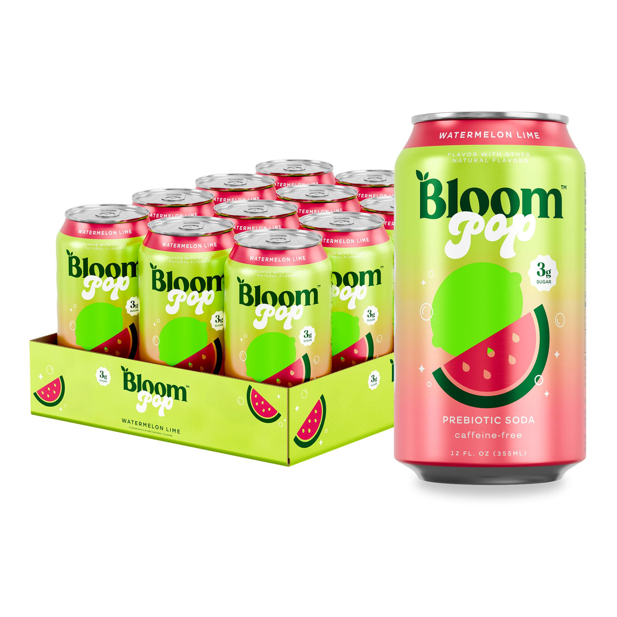 Bloom Pop Sparkling Prebiotic Soda Variety Pack