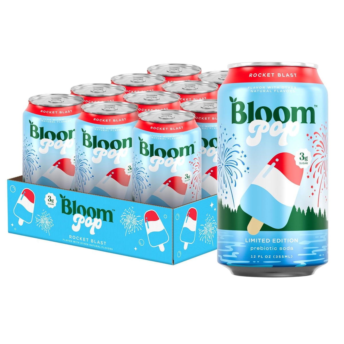 Bloom Pop Sparkling Prebiotic Soda Variety Pack
