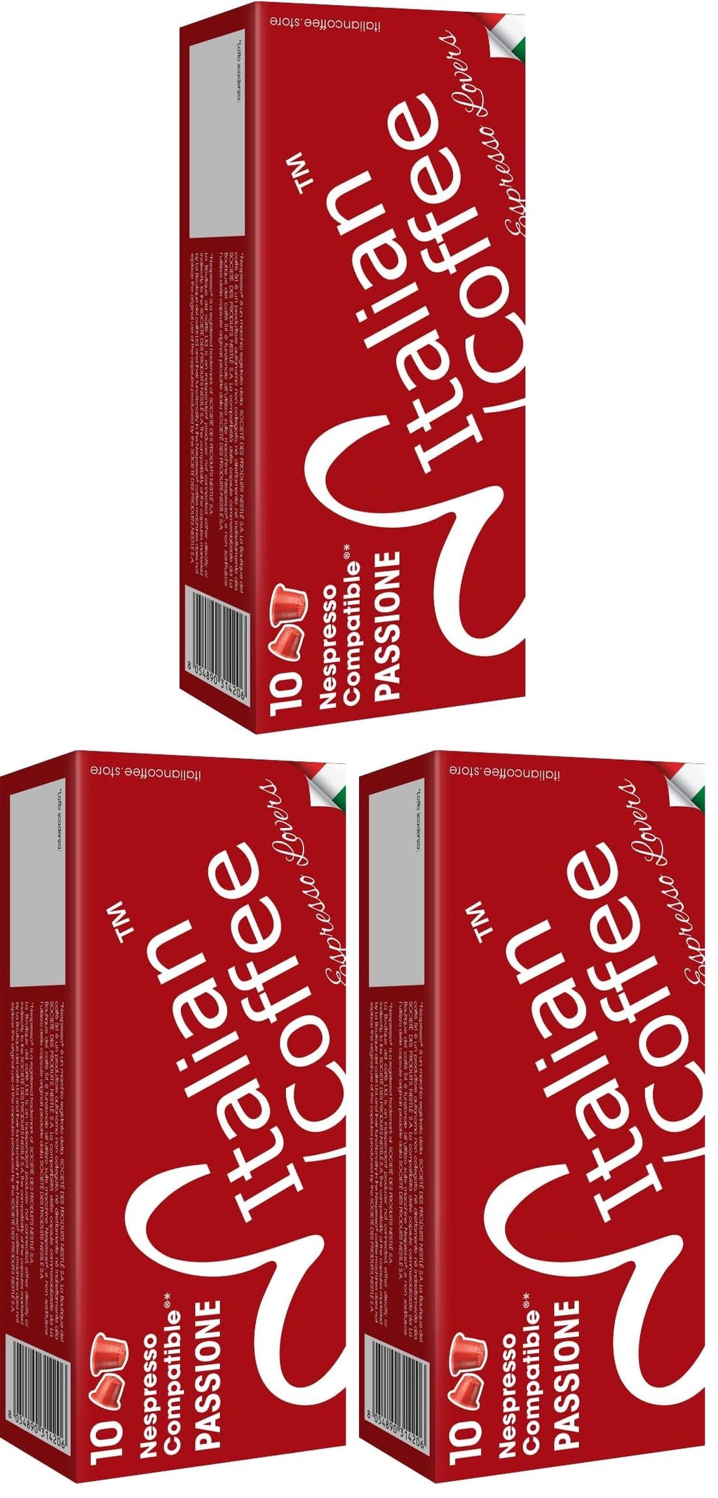 Italian Coffee for Espresso Lovers capsules compatible with Nespresso Original Line machines
