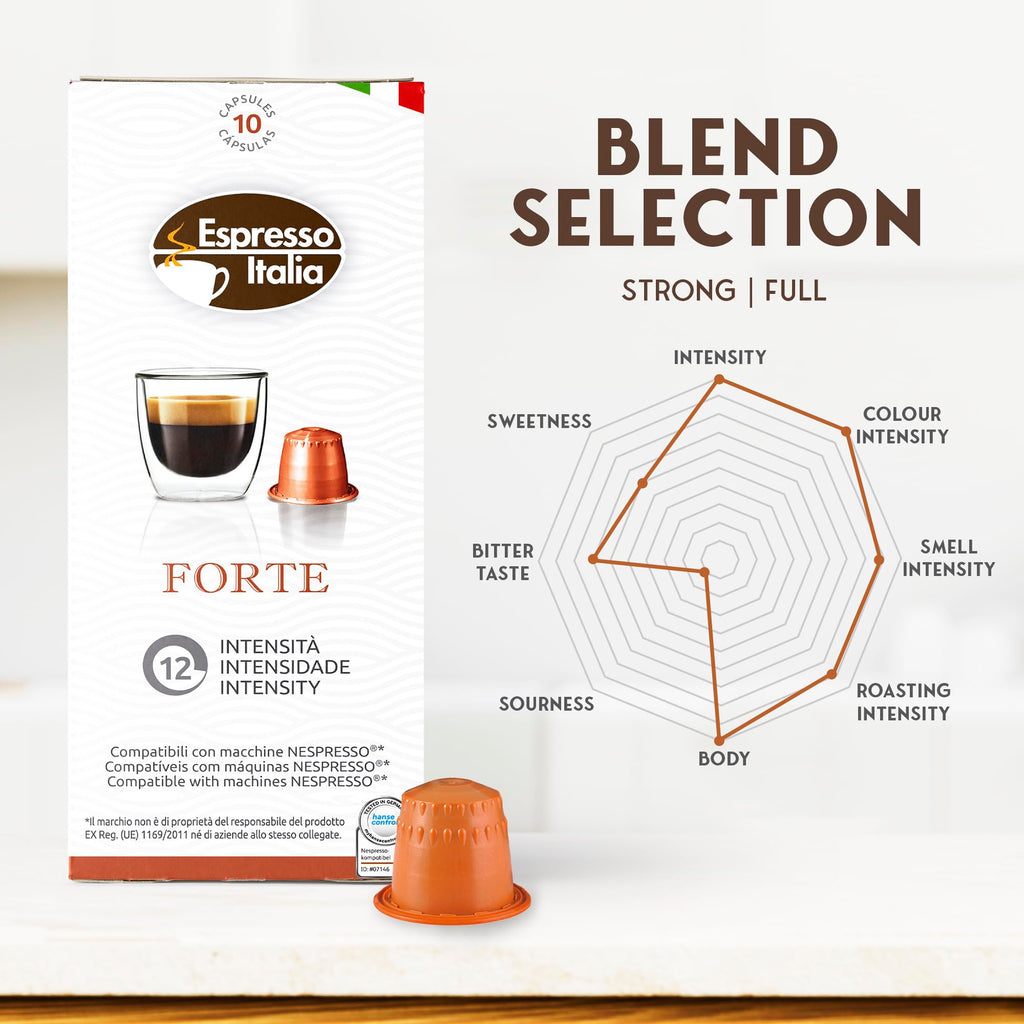 Espresso Italia Italian Coffee Pods compatible with Nespresso Original Line Machines, BPA-Free Capsules Made in Italy