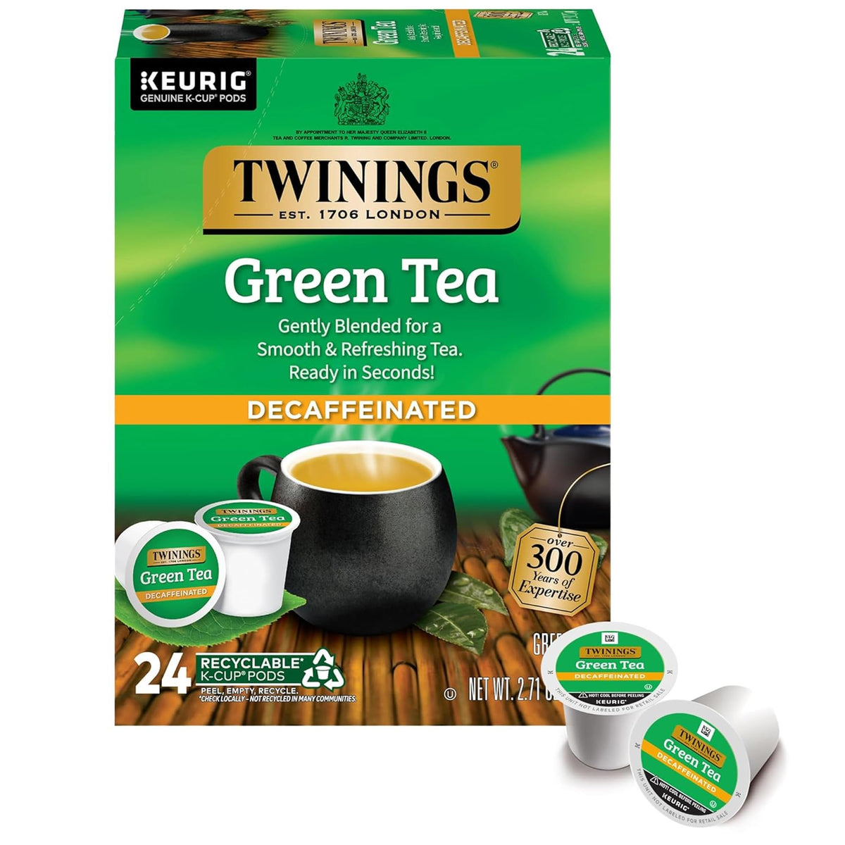 Twinings Chocolate Chai Latte Tea K-Cup Pods for Keurig, 22 Count (Pack of 1), Velvety Smooth Cocoa with Real Spiced Tea, Caffeinated, Enjoy Hot or Iced