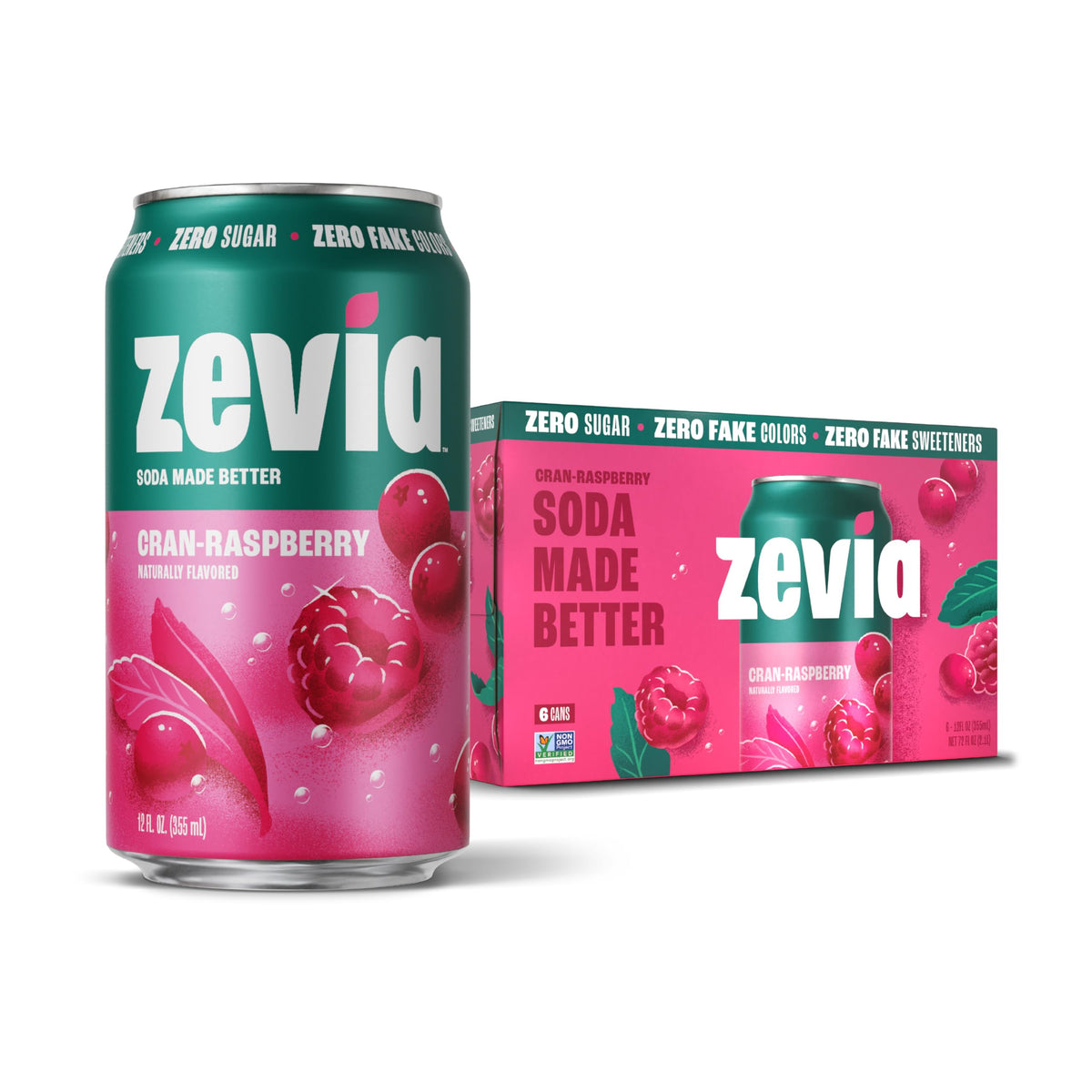 Zevia Zero Calorie Cola Soda with Natural Flavors