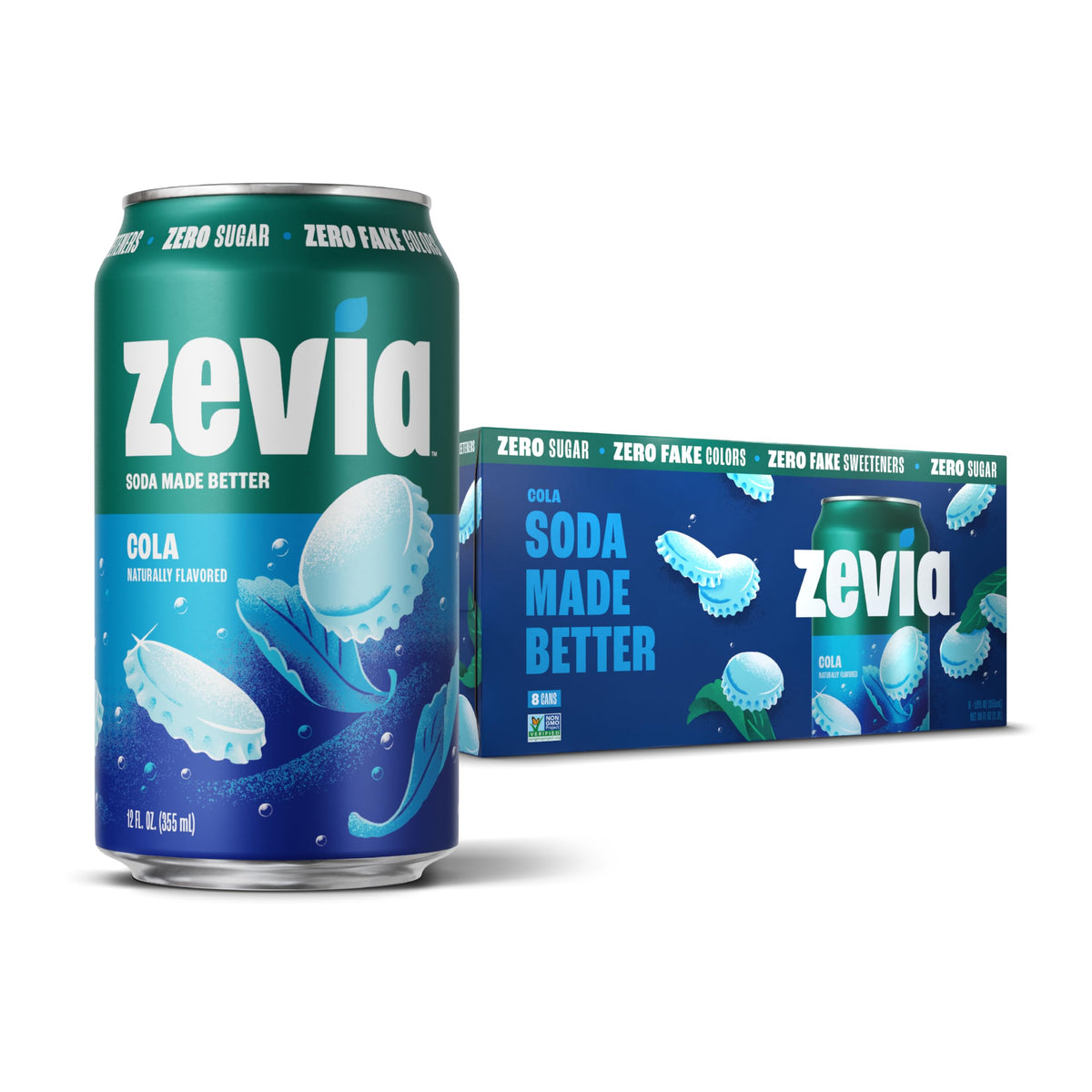 Zevia Zero Calorie Cola Soda with Natural Flavors