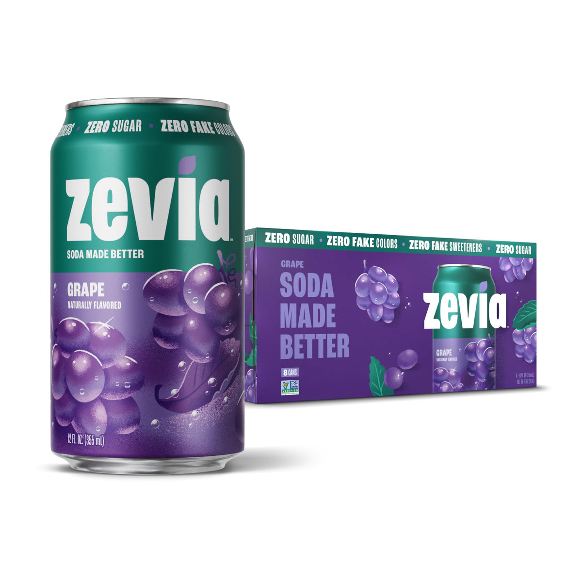 Zevia Zero Calorie Cola Soda with Natural Flavors