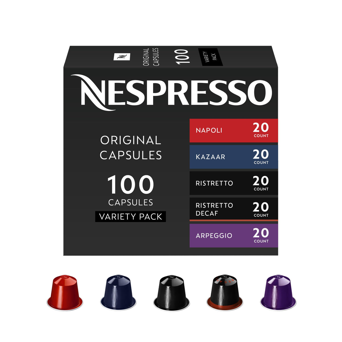 Nespresso Coffee Capsules Variety Pack for Original Machines