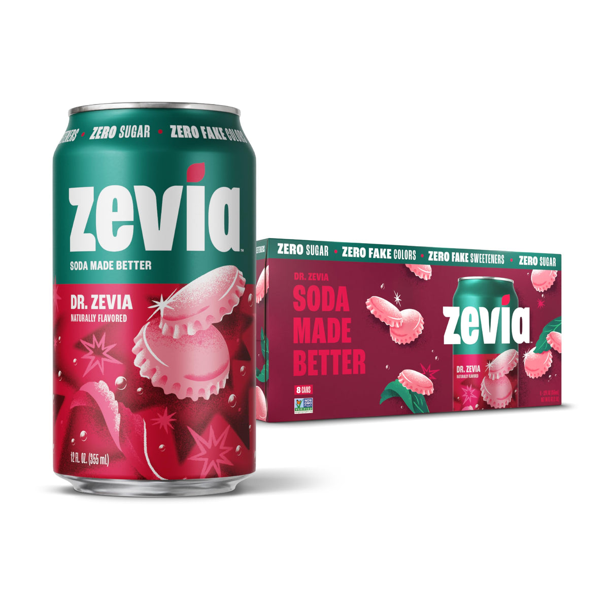 Zevia Zero Calorie Cola Soda with Natural Flavors