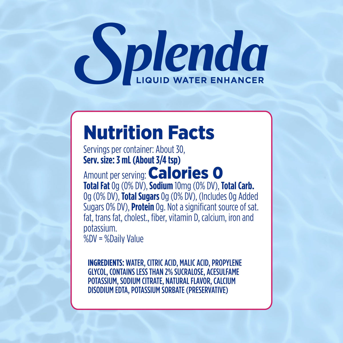 SPLENDA Strawberry Watermelon Liquid Water Enhancer 3.11 oz