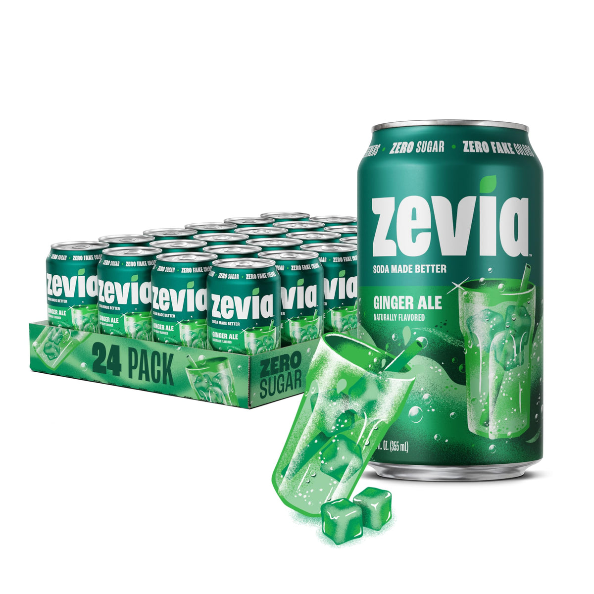 Zevia Zero Calorie Vanilla Cola Soda with Natural Flavors