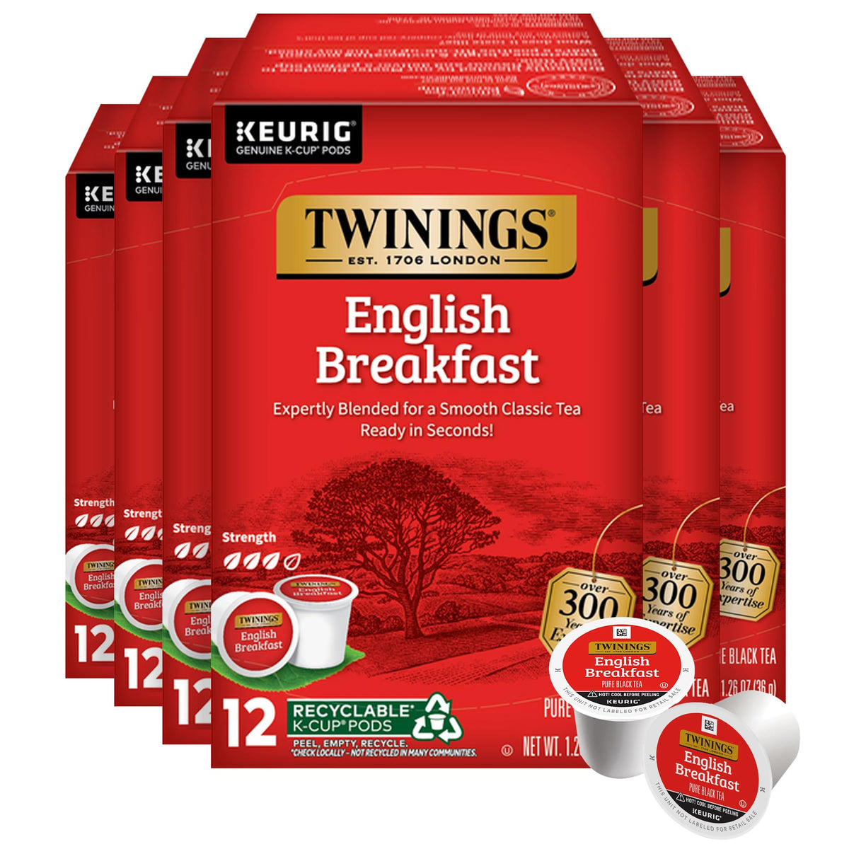 Twinings Chocolate Chai Latte Tea K-Cup Pods for Keurig, 22 Count (Pack of 1), Velvety Smooth Cocoa with Real Spiced Tea, Caffeinated, Enjoy Hot or Iced