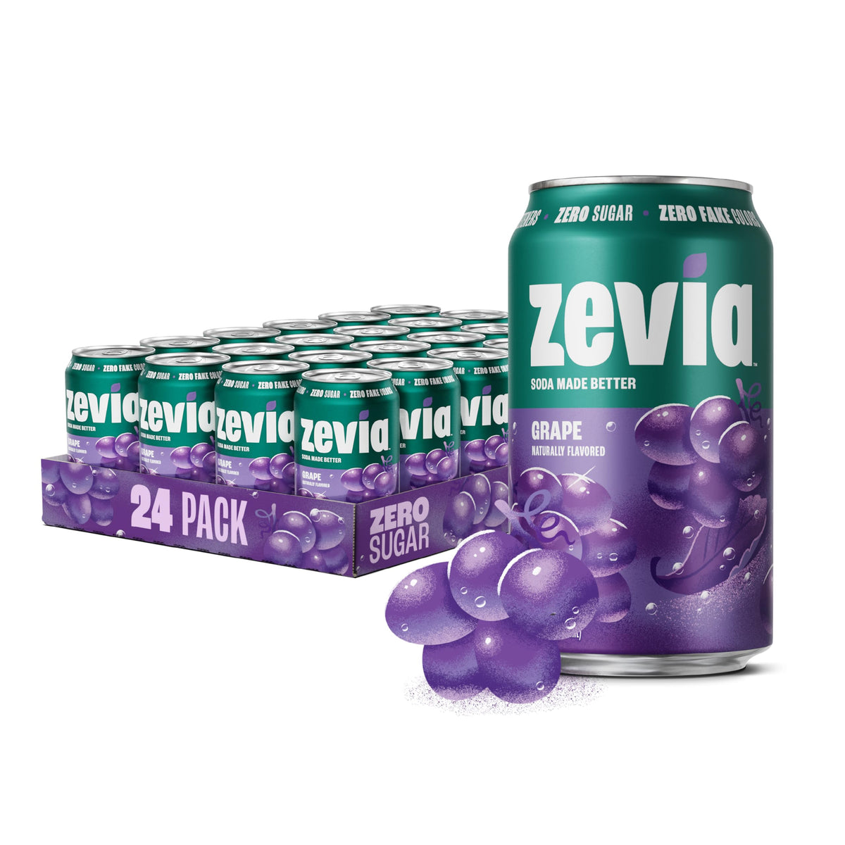 Zevia Zero Calorie Vanilla Cola Soda with Natural Flavors