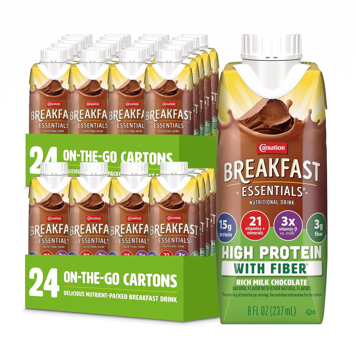 Carnation Breakfast Essentials High Protein Chocolate 24 Pack