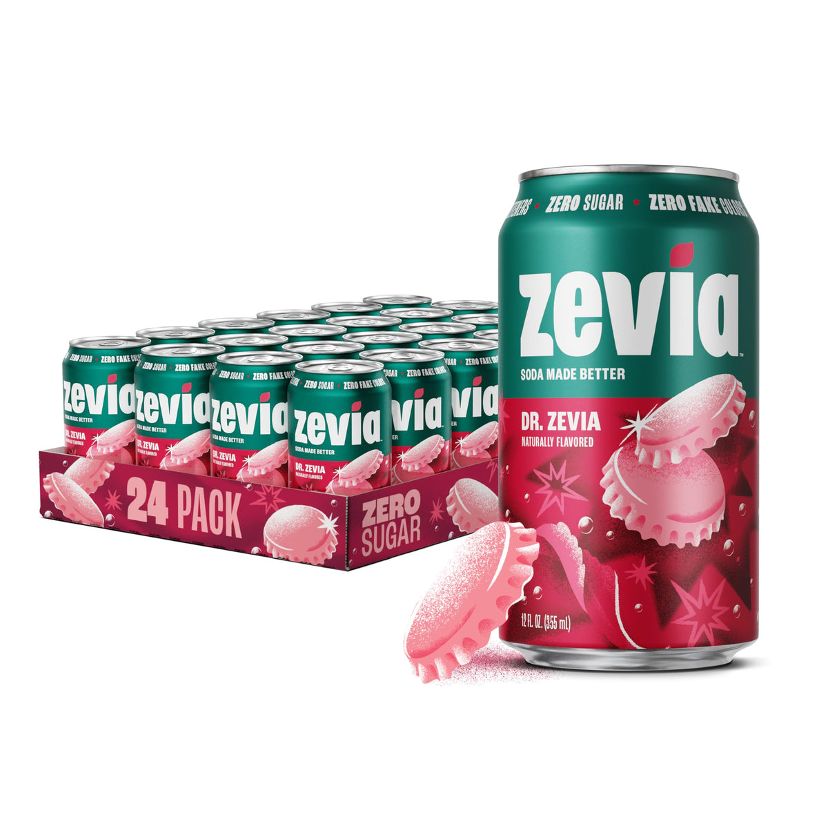 Zevia Zero Calorie Vanilla Cola Soda with Natural Flavors
